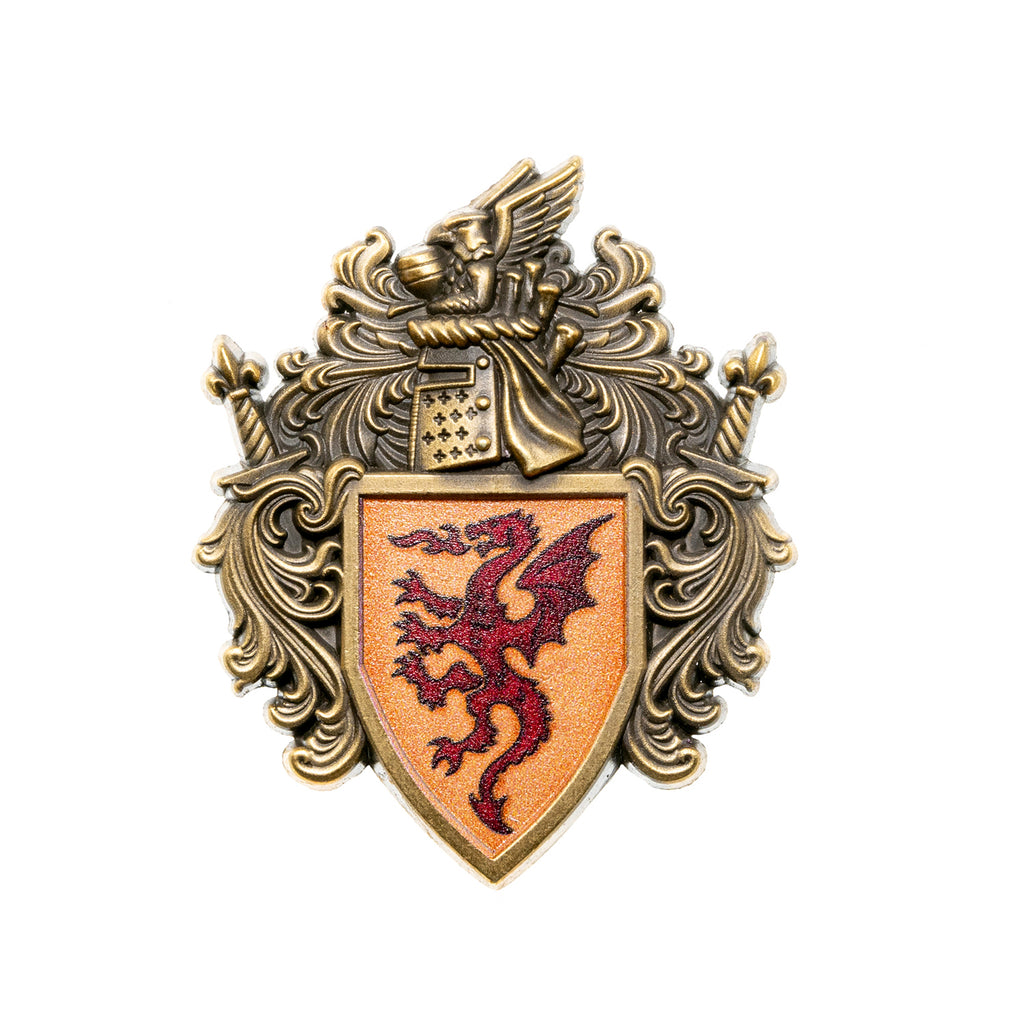 Order of the Argent Shroud Knight's Shield Brooch - Warhammer 40K Inspired