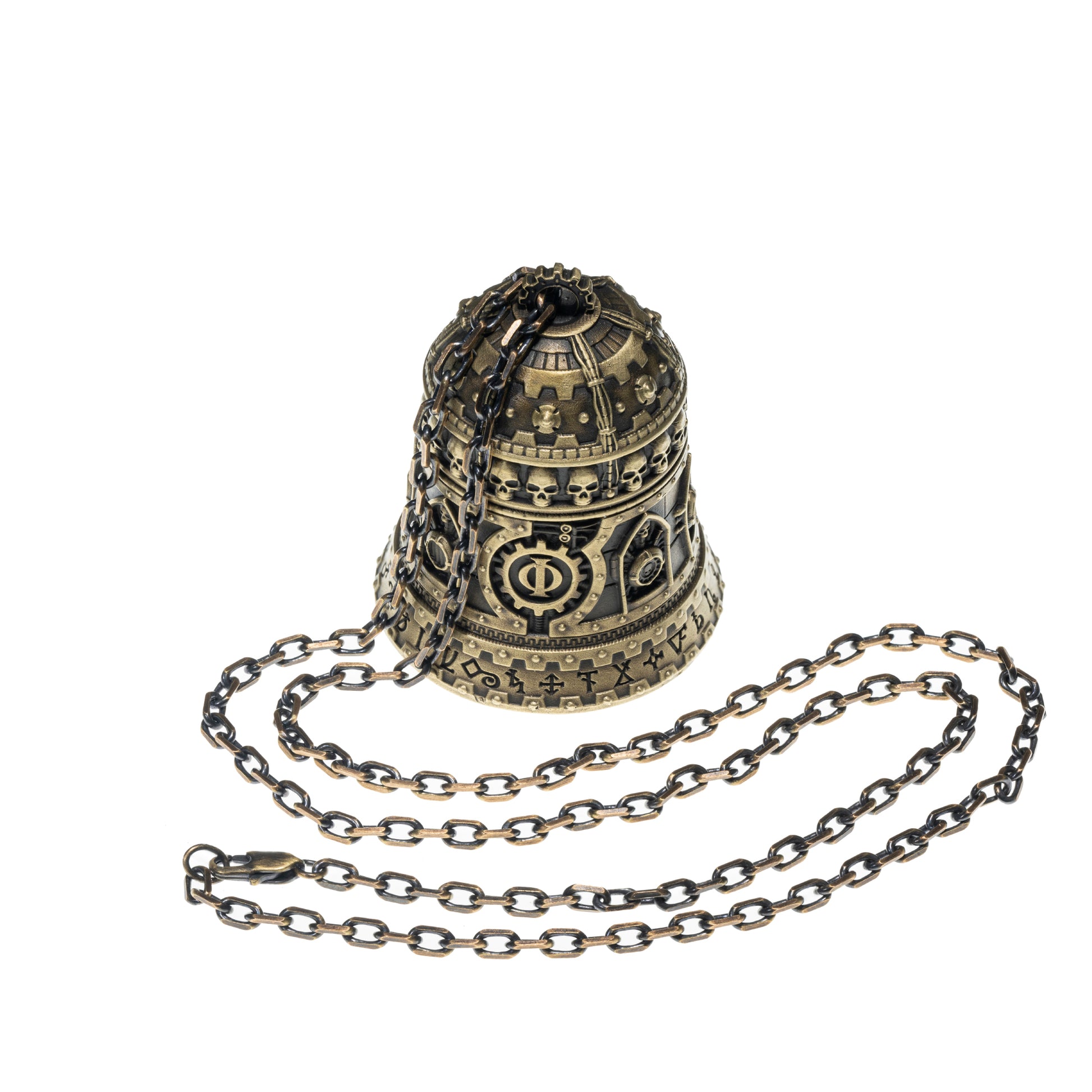 Omnissiah’s Dominus Bell Pendant – Adeptus Mechanicus Inspired Relic