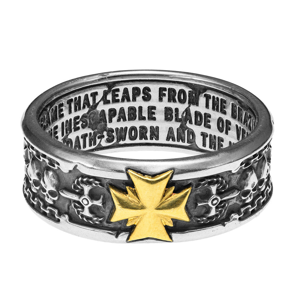 Black Templars Crusade Ring - Warhammer 40K Inspired