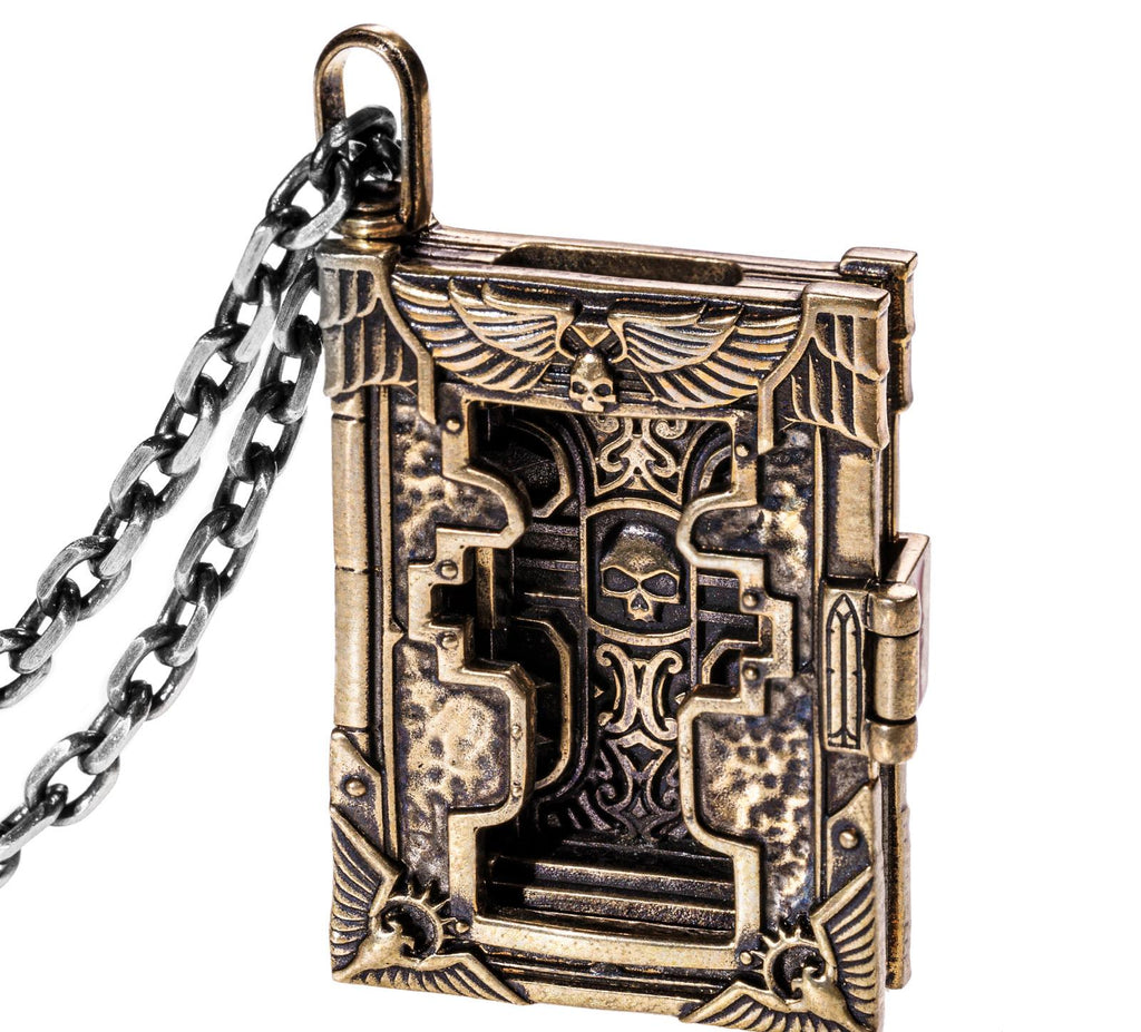 Lexicon of the Sanctified Scribe – A Warhammer-Inspired Pendant of Divine Lore